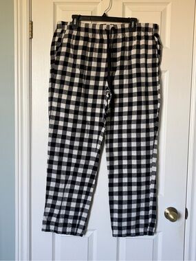Pajar Canada Black & White Buffalo Plaid Pajama Lounge Pants XL